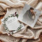 Elegante winter groen bruiloft ronde sticker