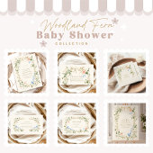 Elegant Woodland Fern Baby shower Kaart