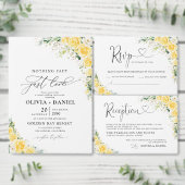 Elegant Yellow Wedding Program Programmakaart (Personaliseer de collectie van deze zelfstandige maker.)