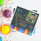 Kinder, kleurrijk elementair Afstuderen Servet