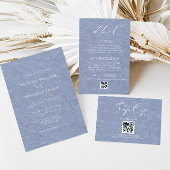Bloemblauw Elegante Huwelijk Acryl Uitnodigingen