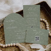 Sage Groen Eenvoudig Elegant Save The Date