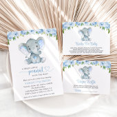 Elephant, kleine olifant, blauw, Baby shower Confetti