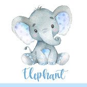 Elephant is een jongen die vliegt met blauw blauw vlaggetjes