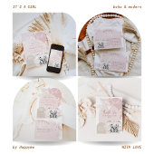 Het is een meisje Safari Boho Bloemen Roze Baby sh All In One Uitnodiging