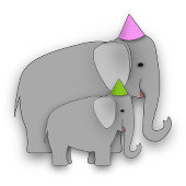 Elephant Party Wrapping Paper Cadeaupapier
