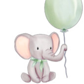 Budget Cute Elephant Baby shower Uitnodiging