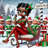 Nostalgische Kerstman Medium Cadeauzakje