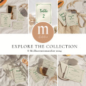 Retro Handgeschreven Leuke Feiten Groene Bruiloft Servet