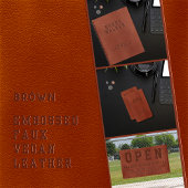 Zakelijk ingegraveerd, gepersonaliseerd leder van  notitieboek