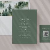 EMELIA Casual Sage Rustieke Eenvoudige Berg Trouwe Kaart