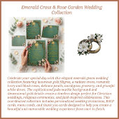 Emerald Kruis & Rozen Tuin Trouwdag Kaart