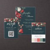 Smaragdgroene en rode tulp bruiloft bedankdoosjes (Personaliseer de collectie van deze zelfstandige maker.)