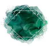 Groen en Zilver Geometric Rehearsal Dinner Kaart