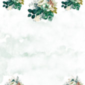 Emerald Green en Cream Florals Rehearsal Dinner Kaart