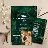 Budget Emerald Groen Goud Hemelse Bruiloft Flyer