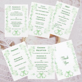 Emerald Green Wedding Retour Adres Label Bells