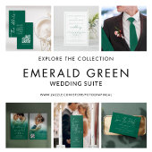 We ontwikkelden script Emerald Elopement aankondig Feestdagenkaart
