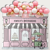 Franse Parijse Café winkelraam Verjaardag Achtergr Spandoek