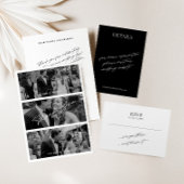 Minimale moderne 3 foto bruiloft programma fans handwaaier