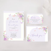 Vlinder lila Roze Luier Raffle Informatiekaartje