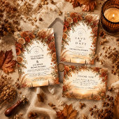 Betoverde Herfst Boog Bruiloft Save The Date