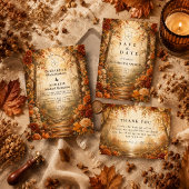 Betoverde Herfstbos Bruiloft Save The Date