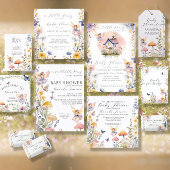 Betoverde Fairy Mushroom Bloemen Meisje Baby showe Kaart