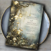 Enchanted Forest Hanging Lanterns Wedding Bedankkaart