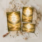 Enchanted Forest Path Wedding Kaart