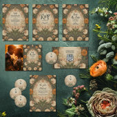 Betoverde tuin Art Nouveau bruiloft Ronde Sticker