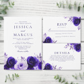 Enchanted Blue: Midnight Navy Blue Rozen Wedding Bedankkaart (Personaliseer de collectie van deze zelfstandige maker.)