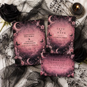 Betoverende Roze Gothische Bruiloft Save The Date