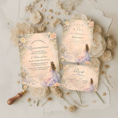Enchanted Princess Fairytale Quinceañera RSVP Kaartje
