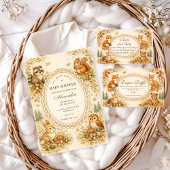 Enchanted Woodland Animals Baby Shower Kaart