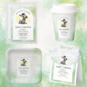 Enchanting Cartoon Zebra Baby shower Bedankjes Labels