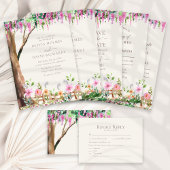 Acacia op een Wildflower Field Save the Date Kaart