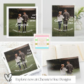 Sla de datum bruiloft Eenvoudige foto Modern Kaart