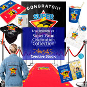 Gefeliciteerd Super Afstudeerder Logo-bewerkbare f Papieren Bekers