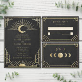 golden art deco wedding menu (Personaliseer de collectie van deze zelfstandige maker.)