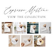 Liefde is in de lucht Espresso Martini Bruidsfeest Ronde Sticker