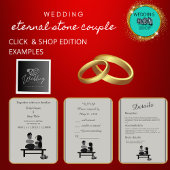 Eeuwige Stenen paar Boho bruiloft Servet