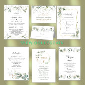 Waterverf Eucalyptus Greenery Wedding Details Informatiekaartje