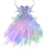 etherische sprookjesjurk | Rainbow Ombre Pastel Sh Keramische Knop