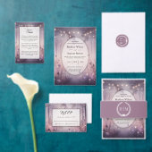 Eetherische Fairy Lights Forest Wedding Kaart (Personaliseer de collectie van deze zelfstandige maker.)