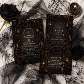 Betoverde Whimsy Goth Trouwdag Kaart