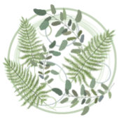 Eucalyptus en varenringen, bewaar de trouwdatum briefkaart