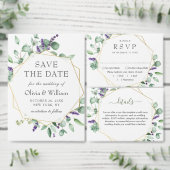 Moderne Eucalyptus Geometric Lijst ENGAGTY Kaart (Personaliseer de collectie van deze zelfstandige maker.)