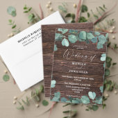 Eucalyptus & Houtgroen met Maaltijd RSVP Kaartje (Personaliseer deze collectie van deze onafhankelijke maker. Test)