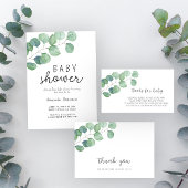 Greenery Eucalyptus - baby shower bedankt